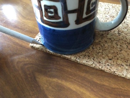 Donut Coasters - trace around a large mug onto the cork board