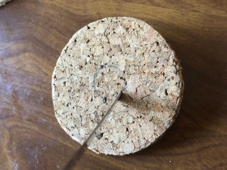 Donut Coasters - use your knife to cut out the hole