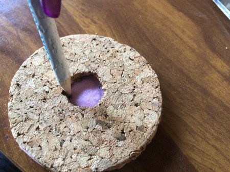 Donut Coasters - cut out the circle and then trace the hole