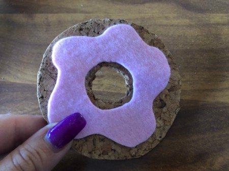 Donut Coasters - cut squiggly around the outside of the circle to make the frosting