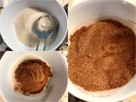 mixing Cinnamon Sugar