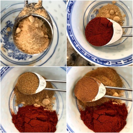 measured spices in bowl