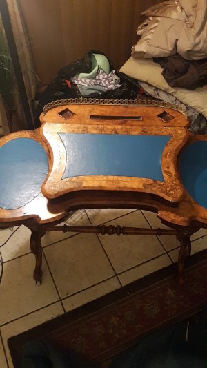 Value of an Antique Writing Table - unique table with raised center