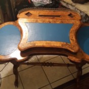 Value of an Antique Writing Table - unique table with raised center