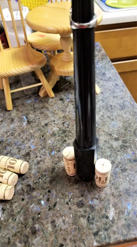 Support a Ring Mandrel with Corks - continue until all 6 are attached