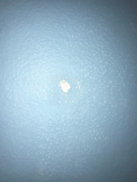 Patching Screw Holes in Walls - sanded area