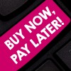 Buy now pay later button on a computer keyboard.