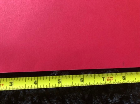 Valentine's Checkers Game - mark the paper for your board size, here 8x8", cut with paper cutter