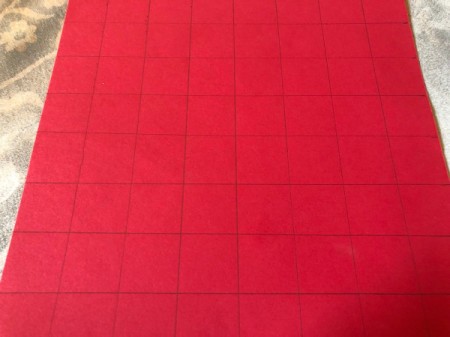 Valentine's Checkers Game - mark along the top and draw vertical lines