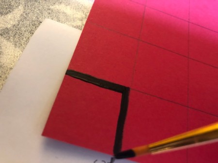 Valentine's Checkers Game - paint every other square black