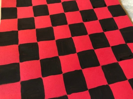 Valentine's Checkers Game - allow to dry