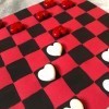 Valentine's Checkers Game - game in process