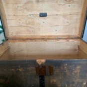 Identifying an Old Trunk - old painted, wooden trunk