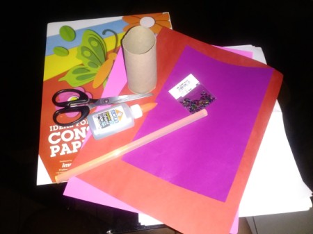 Making a Paper Valentine Tree - supplies