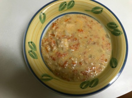 Tuna Cheddar Chowder in bowl