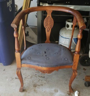 Identifying an Antique or Vintage Chair - wooden chair with upholstered seat