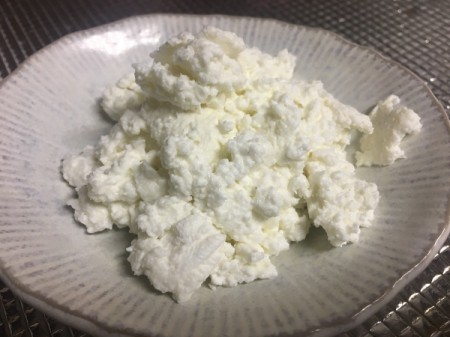 Cottage Cheese on plate