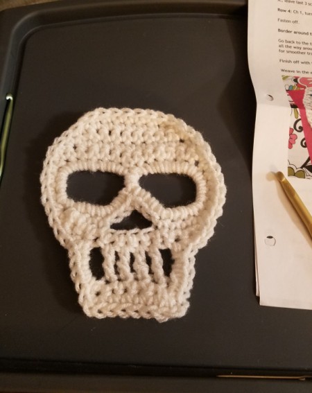 Crocheted Sugar Skull - skull crochet work done