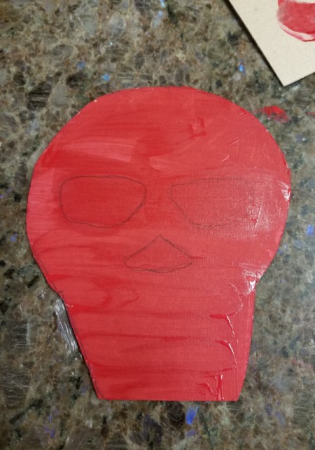 Crocheted Sugar Skull - paint