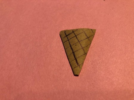 3D Ice Cream Card - use your pen to create a crosshatched design