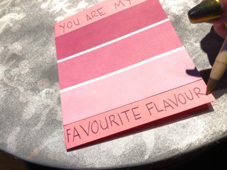 3D Ice Cream Card - write your message on the top and bottom of the card face on the solid paper