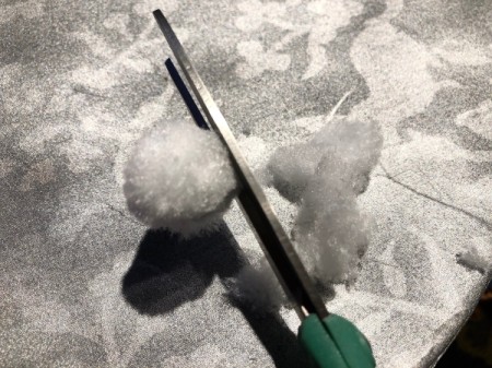 3D Ice Cream Card - trim one pom pom to be the smaller top scoop of ice cream