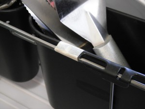 Repairing a Broken Dish Drainer - repaired silverware holder