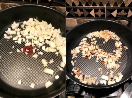 browned onions and garlic