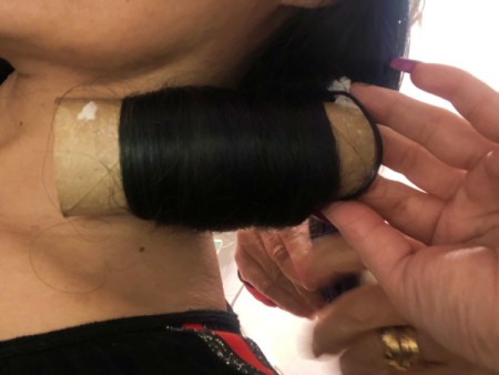 Create Bouncy Curls with Cardboard Tubes - use bigger rollers where you want larger curls