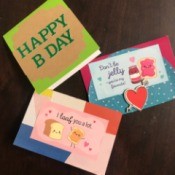 Redesigned Greeting Card  - three homemade redesigned cards