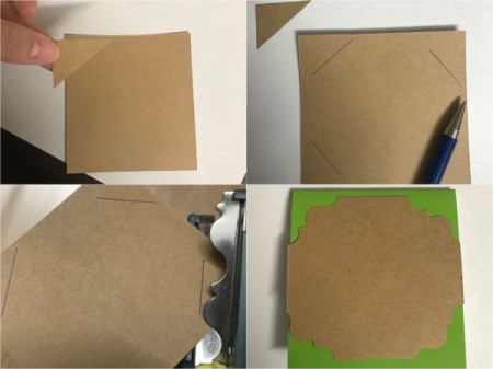 Redesigned Greeting Card - cut paper using decorative scissors and glue down