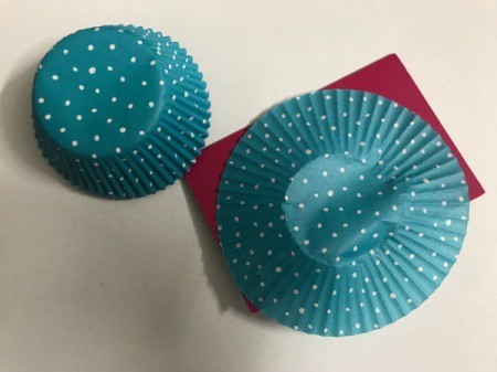 Redesigned Greeting Card - using a flattened cupcake liner on the third card