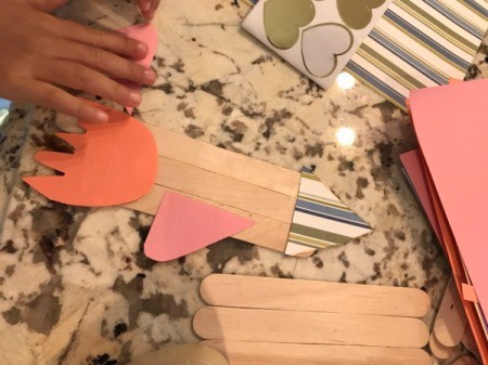 Rocketship Valentine's Day Gifts - cut out and stick on wings