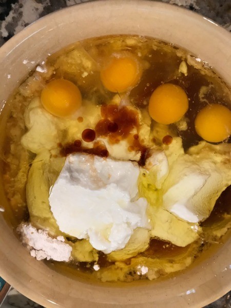 eggs added to batter