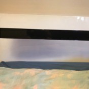 Removing a Dye Stain from a Laminate Headboard - white and black headboard