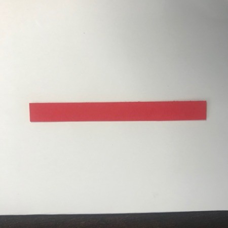 Valentine Wreath Card - cut out a thin rectangular strip of paper