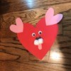 Valentine's Day Dog - red heart Valentine puppy