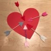 Arrow Toss Valentine's Day
Toddler Game -  heart with the arrows arrayed around it