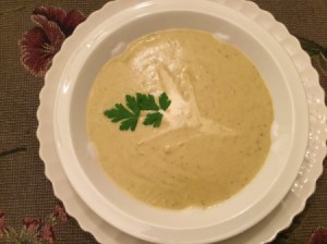 Bowl of Potato Broccoli Soup