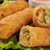 Easy Chicken Egg Rolls on a plate.