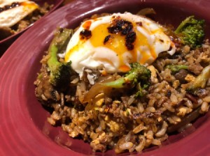 Korean Inspired Fried Rice on plate