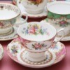 A collection of vintage china cups.