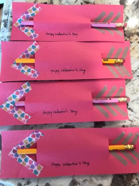 Valentine's Day Pencil Arrow Card - cards with greeting