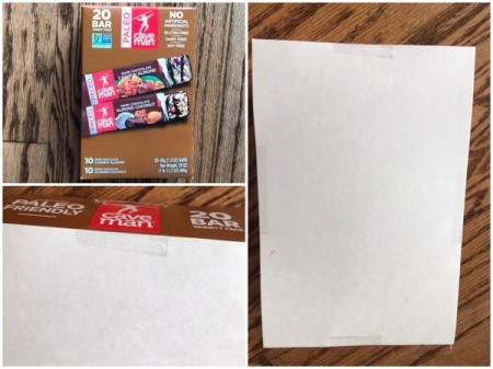 Toy Helicopter/Airplane Landing Pad - second version uses a nutrition bar box