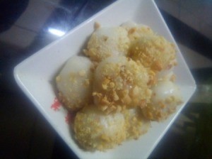 Sticky Rice Balls on plate