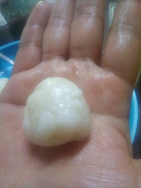 forming ball with batter