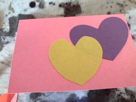 Cutout Heart Valentines - position them on the front of your card to resemble a caterpillar