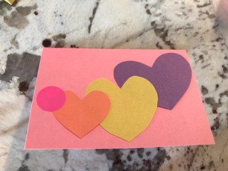 Cutout Heart Valentines - continue by adding a circle or dot sticker for the face