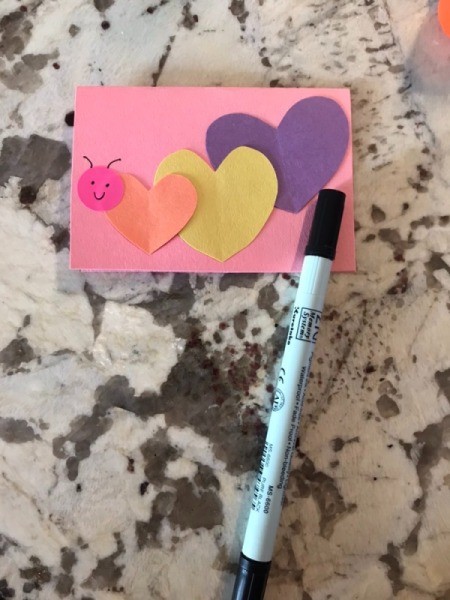 Cutout Heart Valentines - add a face to the circle