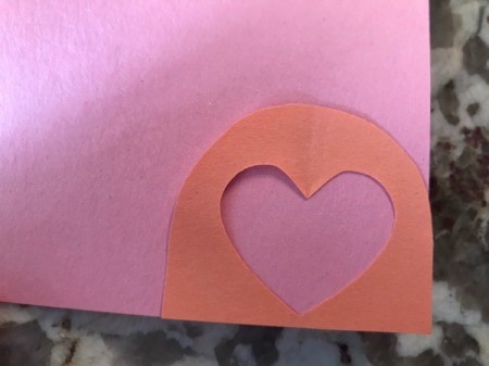 Cutout Heart Valentines - glue down the remnants of your hearts